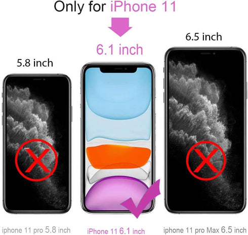 for iPhone 11 Waterproof Case 6.1 Screen Protector Underwater Shockproof Full-Body Dustproof Rugged Case for Aplle iPhone 11 (Purple Pink)...