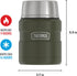 THERMOS Stainless King Vacuum-Insulated Food Jar with Spoon, 16 Ounce, Army Green...