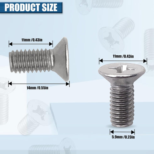 16Pack Stainless Steel Brake Disc Rotor Screws, Stainless Steel Retaining Screws for Front and Rear by Mission Automotive, Compatible with for Hon...