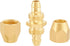 Brass Air Reusable Hose Splicer Repair Kit for 1/4 Inch ID Polyurethane Hose, Air Hose Fitting (4Set 1/4inch)...