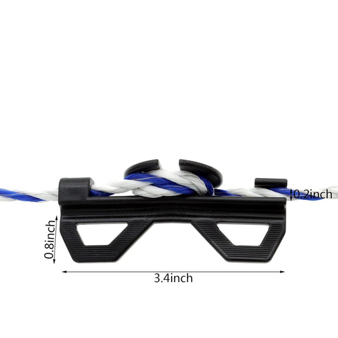 10 Pcs Electric Fence Tightener Wire Tensioner Insulator, Plastic Cord Tensioners, Black...