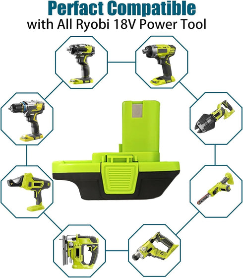 MT20RNL Battery Adapter for Makita to for Ryobi 18V Power Tools, Battery Adaptor Convert for Makita 18V Battery to for Ryobi 18V Power Tools(No Ba...