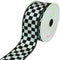 LUV RIBBONS Fabric Ribbon by Creative Ideas, 1-1/2-Inch, Black Checkered, White...