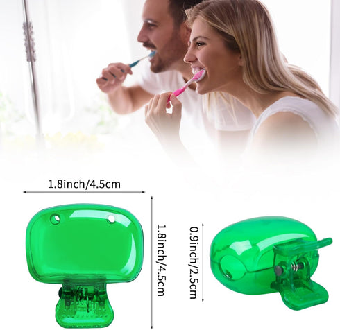 4 Pack Travel Toothbrush Head Covers Toothbrush Protector Cap Brush Pod Case Protective Portable Plastic Clip for Household Travel, Bathroom, Scho...