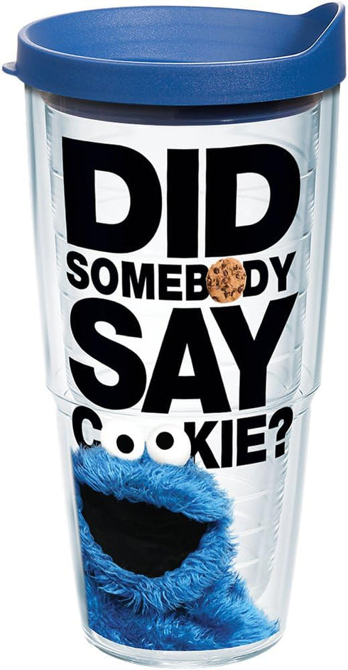 Tervis Sesame Street Made in USA Double Walled Insulated Tumbler Travel Cup Keeps Drinks Cold & Hot, 24oz, Did Somebody Say Cookie...