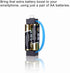 CACACOL Portable Magnetic AA/AAA Battery Phone Emergency Charger with MicroUSB-Lightning Adapter and MicroUSB-TypeC Adapter Suit for Cell Phone Sm...