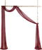 Serra Flora Burgundy Wedding Arch Draping Fabric 1 Panels 29" x 20Ft Sheer Chiffon Curtain Drapes for Wedding Ceremony Party Reception Ceiling Swa...