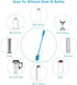 Silicone Bottle Cleaning Brush with Long Handle, Water Bottle Cleaner for Baby Bottles, Hydro Flask, Sports Bottle, Vase, Glassware, Perfect for S...