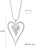 Long Heart Necklace for Women Silver Chain Pendant Y Necklace Set Statement Pendant Chic Jewelry with Gifts Box...