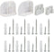 New HEELALBABY Extra Wide Pet Gate Replacement Parts Kit (White) Retractable Baby Gates Full Set Wall Mounting Accessories with Brackets and Screw...