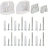 New HEELALBABY Extra Wide Pet Gate Replacement Parts Kit (White) Retractable Baby Gates Full Set Wall Mounting Accessories with Brackets and Screw...