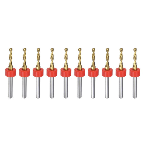 uxcell 10pcs PCB Drill Bits 1/8" Shank 2.25mm Titanium Coated Carbide Micro Twist Mini Drill Bits Set Rotary Drilling Tool for Print Circuit Board...