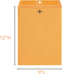1InTheOffice Manilla Envelopes, Brown Clasp Envelopes 9x12, Moisture-Activated Glue Adhesive Catalog Envelopes for Filing, Storing, Mailing Docume...
