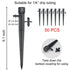 50 Pcs Drip Irrigation Emitters, Adjustable Flow 0-18 GPH Irrigation Drippers with Stake, 360 Degree Flow Sprinkler Head, Micro Sprinkler for Gard...