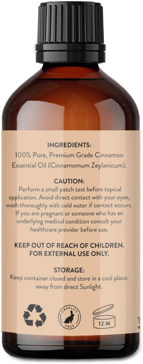 Avatra Cinnamon Essential Oil for Skin, Diffuser, & Aromatherapy | Natural & Undiluted Essential Oil for Cleaning, DIY | Soap & Candle Making | Pr...