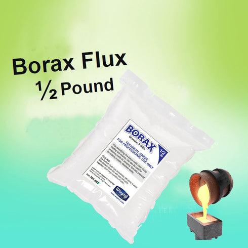 Borax Flux 1/2 Pound Melting Gold Silver Crucible Glaze Jewelry Casting 8oz...