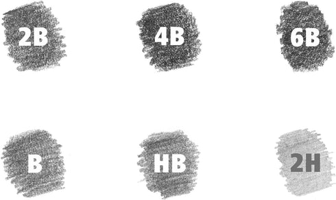 STAEDTLER Mars Lumograph Graphite Artist Sketch Set, 6 Degrees (6B, 4B, 2B, B, HB, 2H), Mini Mars Plastic Eraser, Metal Sharpener 61 100C8LU...