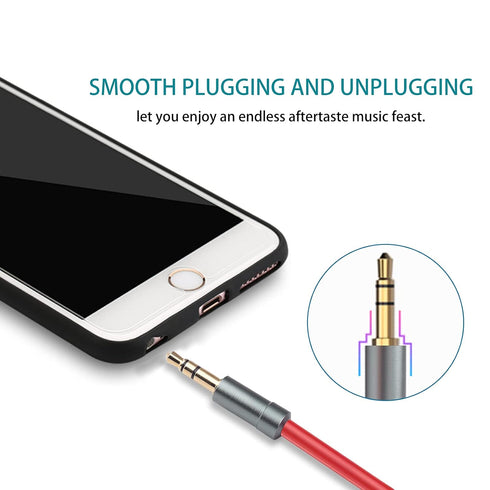 Alitutumao 3.5mm Audio Aux Cable, Hi-Fi Stereo 3.5mm Male to Male Audio Cord Compatible with Headphone, Smartphone, Car Stereo, Speaker, Tablets, ...