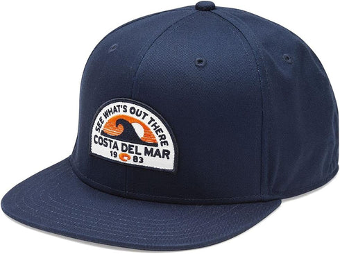 Costa Del Mar Men's Maverick Flat Brim Snapback Cap, Navy, One Size...