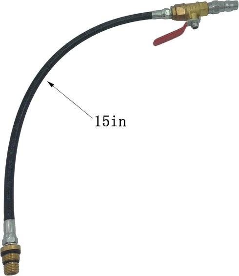 Engine Air Valve Holder and Cylinder Leakage Testing Assistant Tool(Heavy Duty Hose 1000PSI) Fit with M12 or M14 Thread...