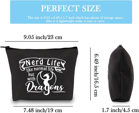 Tabletop Board Games Gift D D Role Playing Storage Bag D D Dice Bag Gift for Dragons Gamer (Nerd Life)...