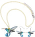 Acrylic Cyan-blue Hummingbird Birds Necklace Pendant Earrings Dangle Jewelry Sets for Women Teen Girls Charm Gifts...