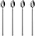 Long Handle Iced Tea Spoon,Manual Forged 18/10 Stainless Steel Coffee Stirrers Spoon,Modern Round Handle Ice Cream Spoon,Cocktail Stirring Spoons,...