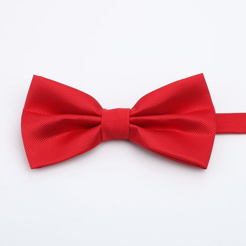Dan Smith Men Bow Ties Red Gingham Bowties Handkerchiefs Cufflink Set Polyester 25.6"-Neck-Size Clip-On Adjustable Ski Fabric DBC3016 Red...