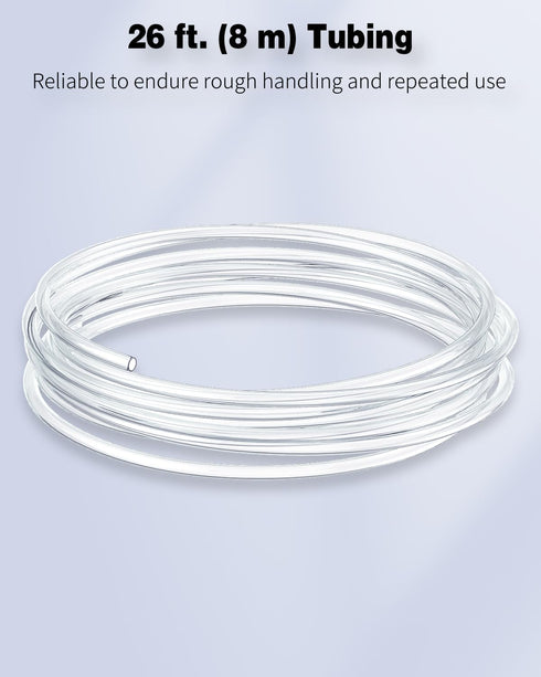 Pawfly Aquarium Airline Tubing 26 Feet Standard 3/16" Tubing for Fish Tank Air Pump Flexible Kink-Resistant Pure PVC Hose for Aquarium Garden Terr...