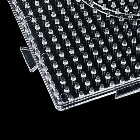 Fuse Beads Boards 5mm Large Clear Plastic Pegboards for Kids Craft Beads 4 PCS...