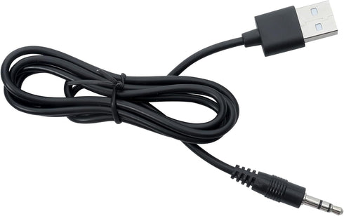 3.5mm Male AUX Audio Jack Cable to USB 2.0 Adapter Cord Wireless Bluetooth Headphones, Rechargeable Earmuff, Replacement Charging Cable, Black...