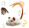 Automatic Smart Mouse Cat Toy Rechargeable with Realistic Sound& Feather Tail for Indoor Cats - Interactive Play Exercise Hunting Adventure for Ki...