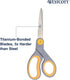 Westcott 8-Inch Titanium-Bonded Scissors with Adjustable Glide Feature for Office and Home - Gray/Yellow...