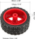 uxcell 65mm Rubber RC Wheel Tires DIY Model Robots 2pcs, Red and Black...