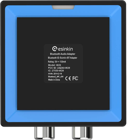 esinkin Bluetooth Audio Adapter for Music Streaming Sound System, Wireless Audio Adapter Works with Smartphones and Tablets, Wireless Adapter for ...