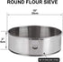 Flour Sieve Fine Mesh, 10" Stainless Steel 60 Mesh Round Flour Sifter for Baking Cake Bread...