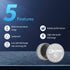 EEMB 10 Pack CR2025 Battery 3V Lithium Battery Button Coin Cell Batteries 2025 Battery for Key FOBs, calculators, Coin counters, Watches, Heart Ra...