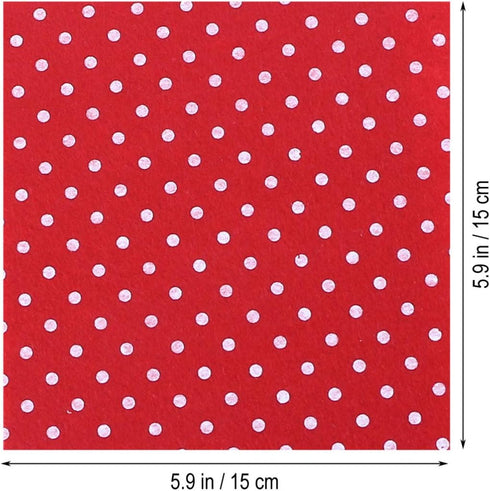20pcs 15x15 cm Felt Fabric Sheet Flower Dot Printed Felt Pack Squares Nonwoven Patchwork for DIY Kids Crafting Sewing...