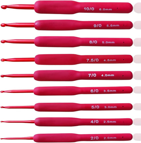 Ergonomic Crochet Hooks Set,Silicone Crochet Hook Knititng Needles for Arthritic Hands Premium Soft Grip Crochet Handles for Crocheting Yarn Craft...