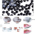 Briskbloom 2880PCS SS10 2.8MM Flatback Hotfix Rhinestones, Hotfix Crystals for Crafts Clothes Shoes, Round Glass Gemstones (Jet Black)...