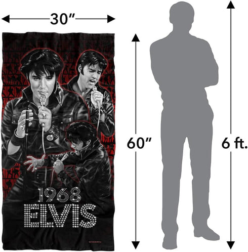 Elvis Presely Comback Performance Officially Licensed Beach Towel 30" X 60"...