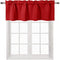 DWCN Red Christmas Valance for Windows Rod Pocket Blackout Window Valance Curtains for Kitchen Bedroom 52 x 18 inch Long,1 Panel...