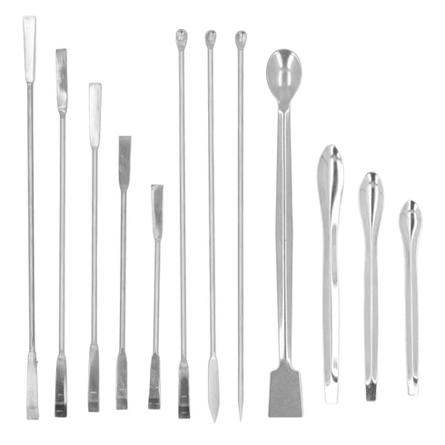 Laboratory Spatula, Stainless Steel Medicine Spoon Laboratory Scraper Stainless Steel Laboratory Scraper Mini Spoon Set for Trace Drugs, Lab Spatu...