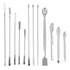 Laboratory Spatula, Stainless Steel Medicine Spoon Laboratory Scraper Stainless Steel Laboratory Scraper Mini Spoon Set for Trace Drugs, Lab Spatu...