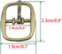 uxcell Metal Rectangle Single Prong Pin Shoe Center Buckle 50PCS Bronze Tone...