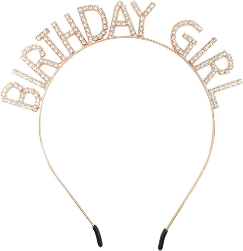 Birthday Girl Headbands Rhinestone Crystal Birthday Crowns Bling Birthday Tiara for Women Girls D1-2306-SZSRTG...