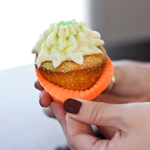 Cupcake Liners - Reusable Silicone Cupcake Baking Cups - Non-Stick Baking Muffins Mold - Use As Lunch Box Dividers - Set of 12 Kitchen Accessories...