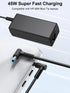 45W Charger Compatible with HP Laptop Charger, Blue Tip, Pavilion x360 11 13 15, Zbook 14u G4 G5 15u 15 G3, Notebook 15, Stream 13 11 14 AC Adapte...