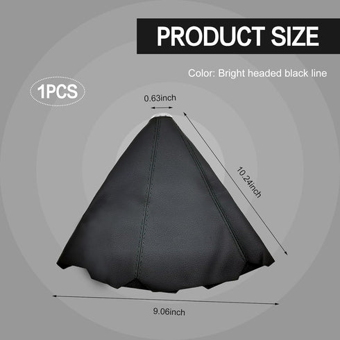 1 PC Car Gear Lever Dust Cover, Leather Gear Lever Shifter Head Cover, Car Gear Cover Shifter Protector, Universal Transmission Boot Cover for Man...