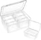 Mathtoxyz 2PCS Small Bead Organizers and Storage, Clear Bead Storage Containers Rectangle Bead Holder Plastic Cases Transparent Boxes for Nail DIY...